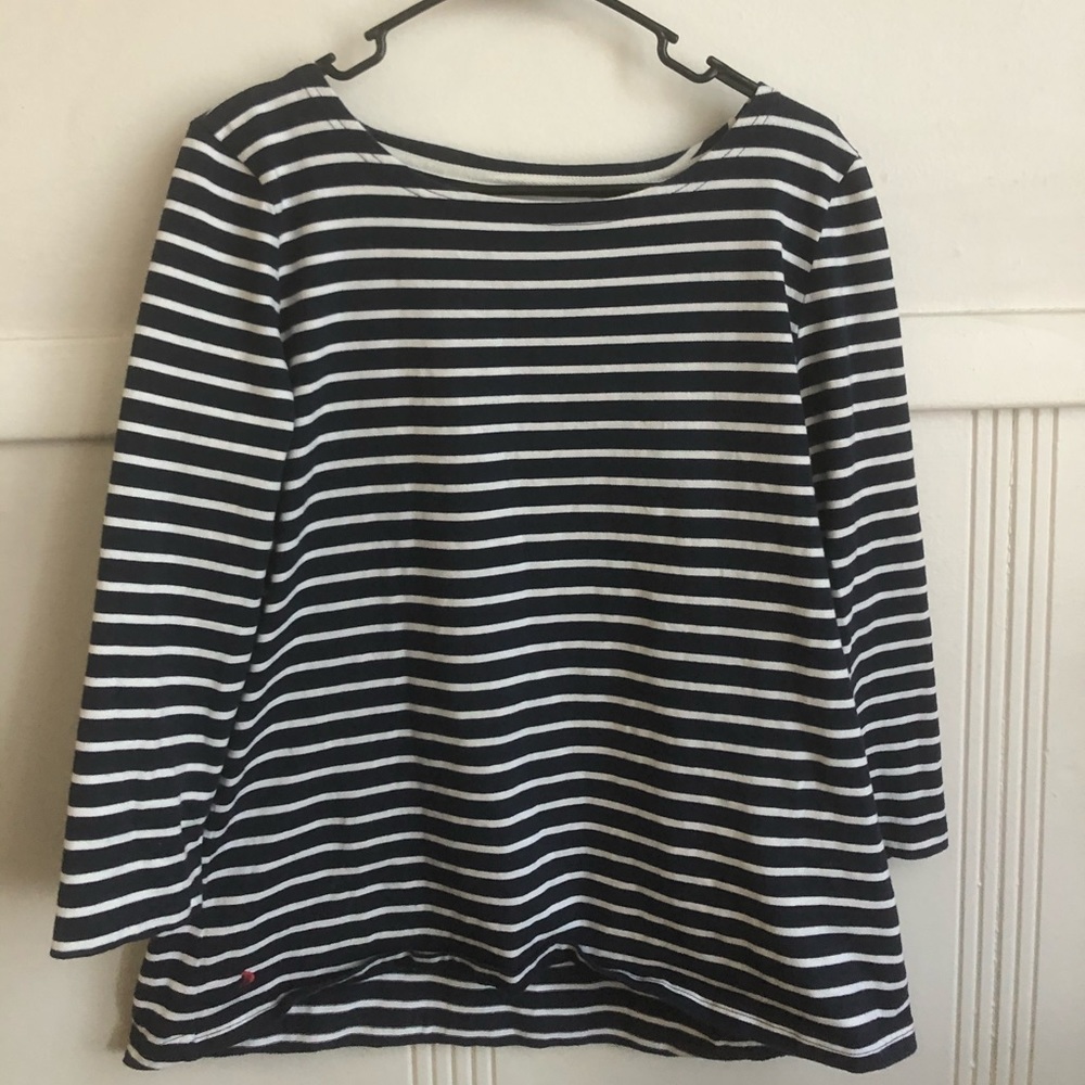 Joules Navy Striped Top